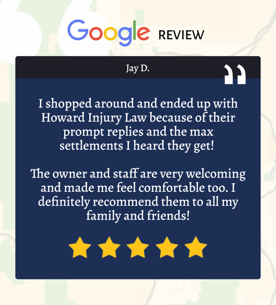 Howard injury lawyer Las Vegas Google Review