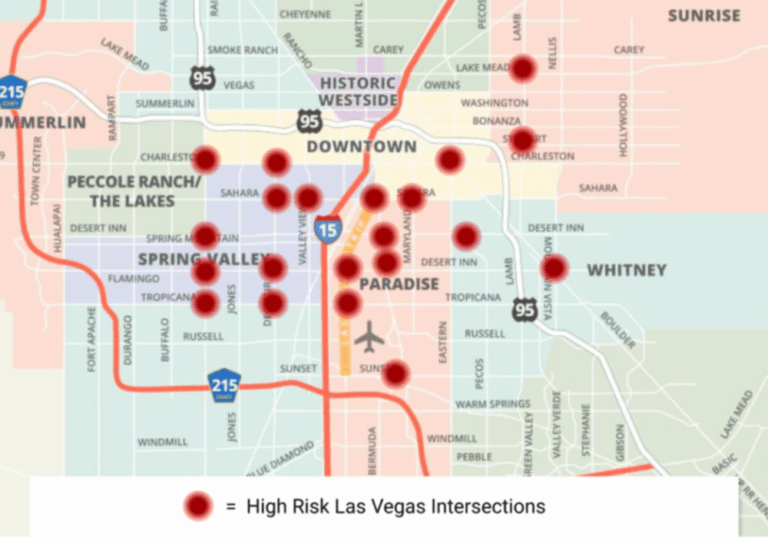 High risk car accident prone streets in Las Vegas | Howard Injury Law
