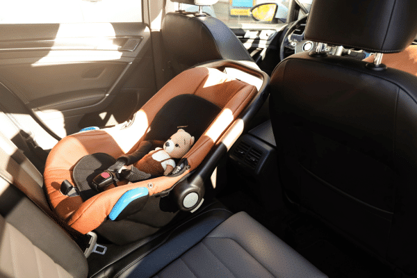 Baby child seat in a car for safety