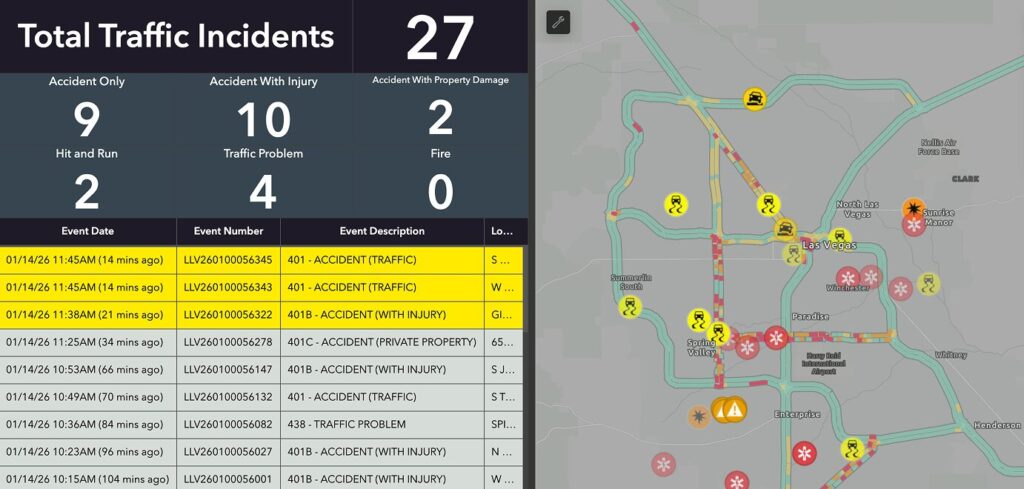 Traffic updates from LVMPD