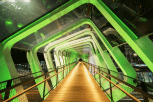 Hurt on a Strip Pedestrian Bridge Escalator: Who Do You Sue?